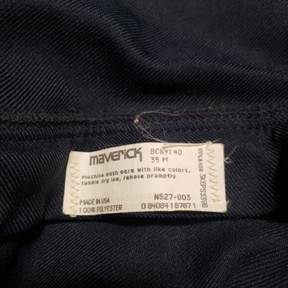 Vintage Maverick Pants Mens 35 Blue Made In USA Pockets - Picture 6 of 10